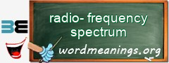 WordMeaning blackboard for radio-frequency spectrum